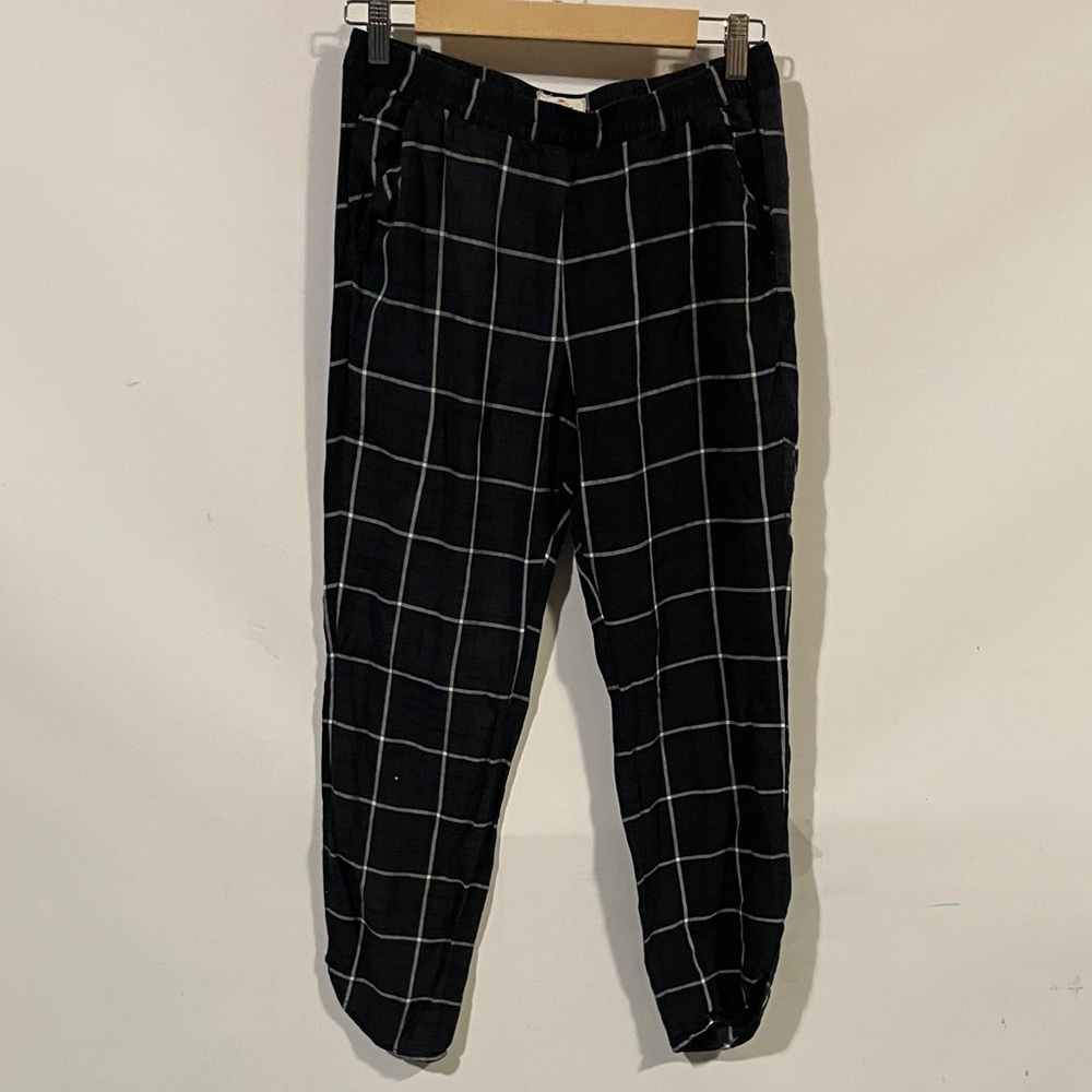 Marine Layer Grid Pattern pajama pants - Black and White